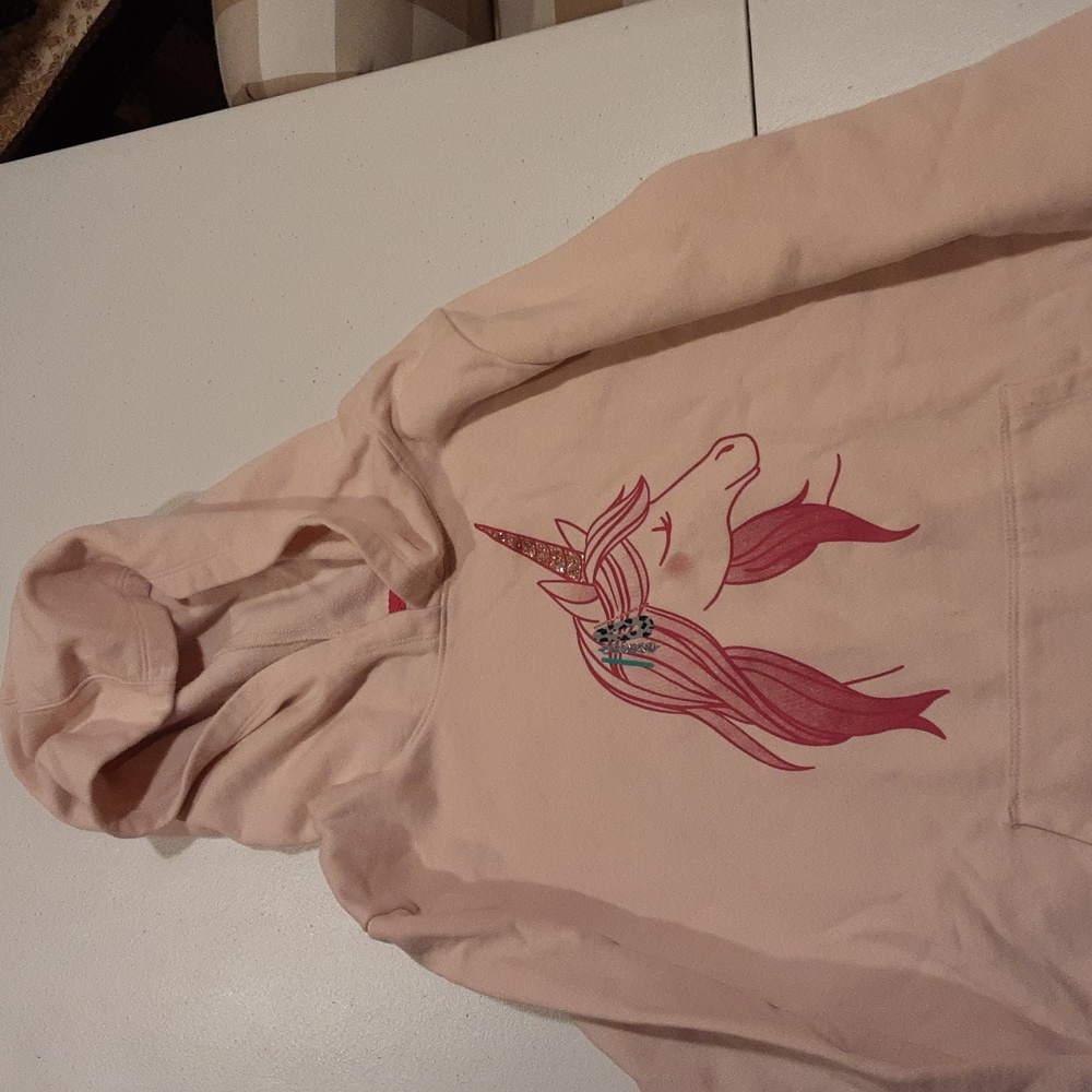 Pink unicorn hoodie
